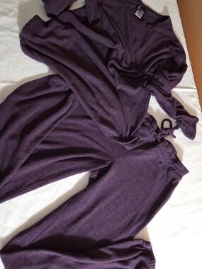Felina Plush Pullover Top in Plum